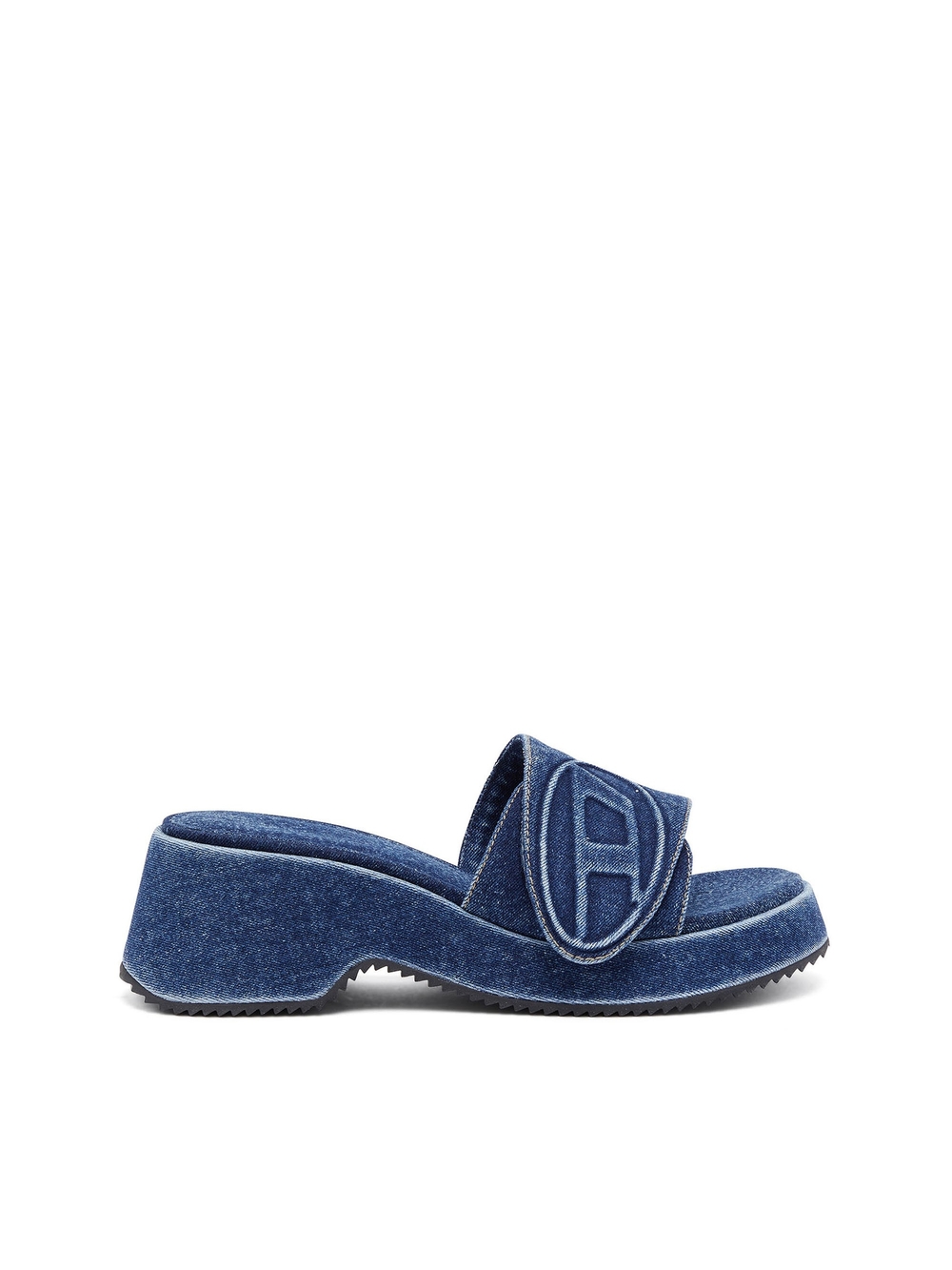 DIESEL Sa-Oval D-Denim slide sandals with Oval D strap